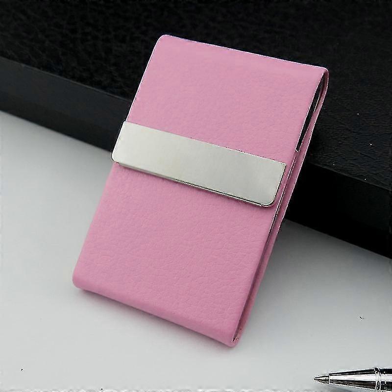 Vertical 7-pack Cigarette Case Metal Leather Cigarette Case