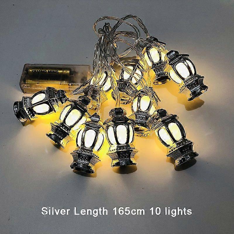 Ramadanin koristelu Kultainen lyhty Led String Lights Ramadan Decor Party -tarvikkeet