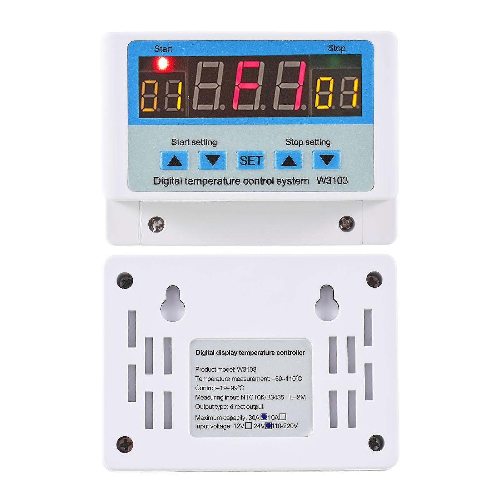 30A/AC110-220V LED Digital Controller Intelligent Thermostat Heating Cooling Temperature Control System with Sensor