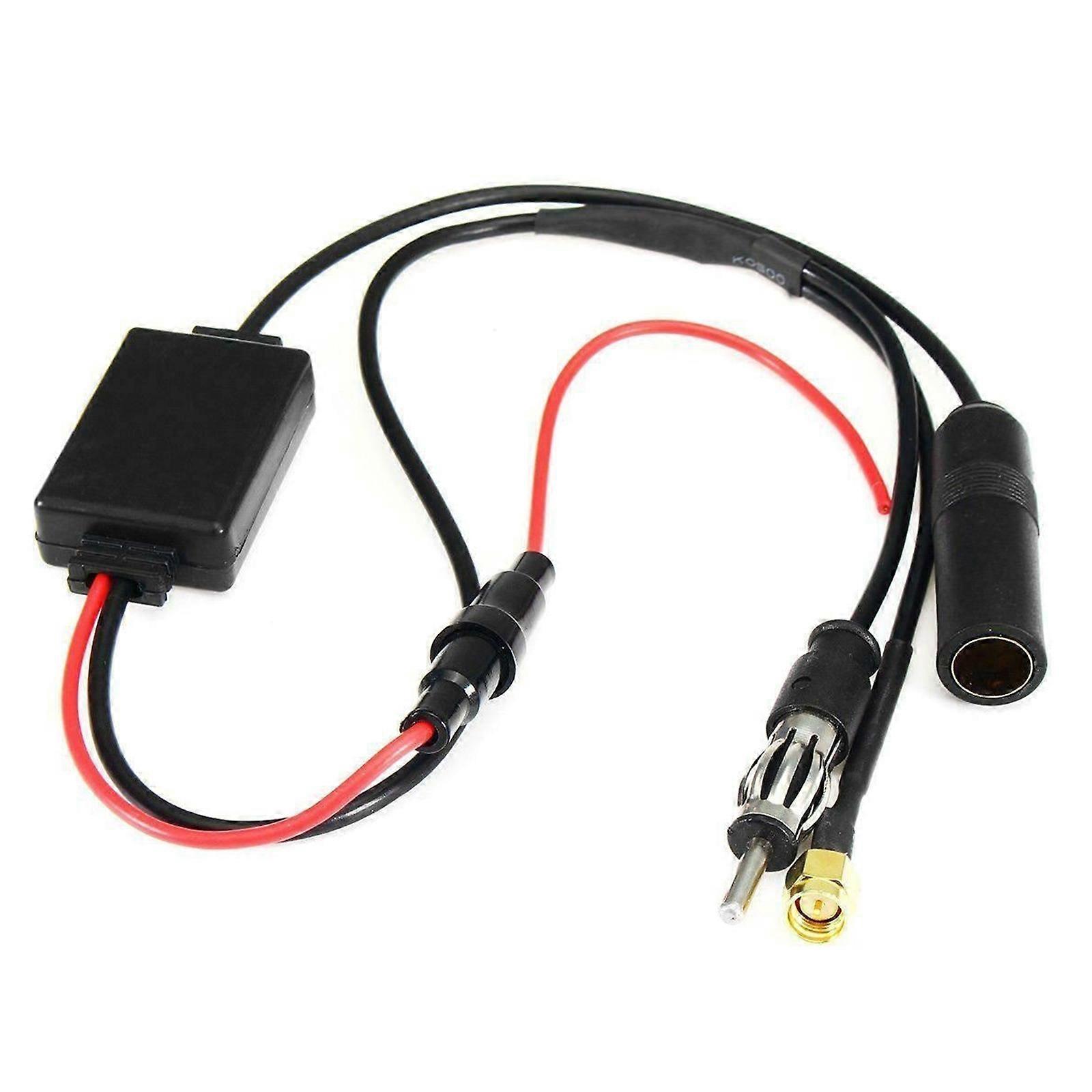 Car Stereo Aerial FM Antenna Amplifier Splitter Enhancer Suitable for Improved Signal Reception & Clear Sound Experience
