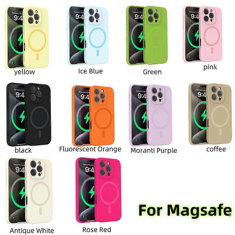 Silicone Case With Magsafe For Iphone 13 Pro Phone Case Liquid Silicone Lens Protection Strong Magnetic Mobile Phone Cases