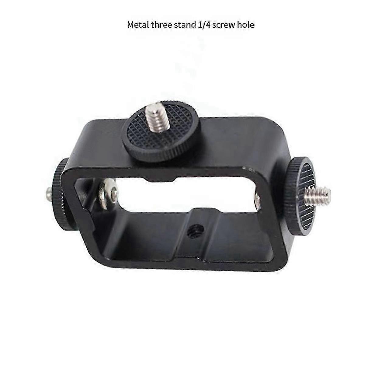 Holder Flash Bracket Adapter Bracket for Live Broadcast Selfie Camera Phones 1/4 Hole Metal Three-Position Machine