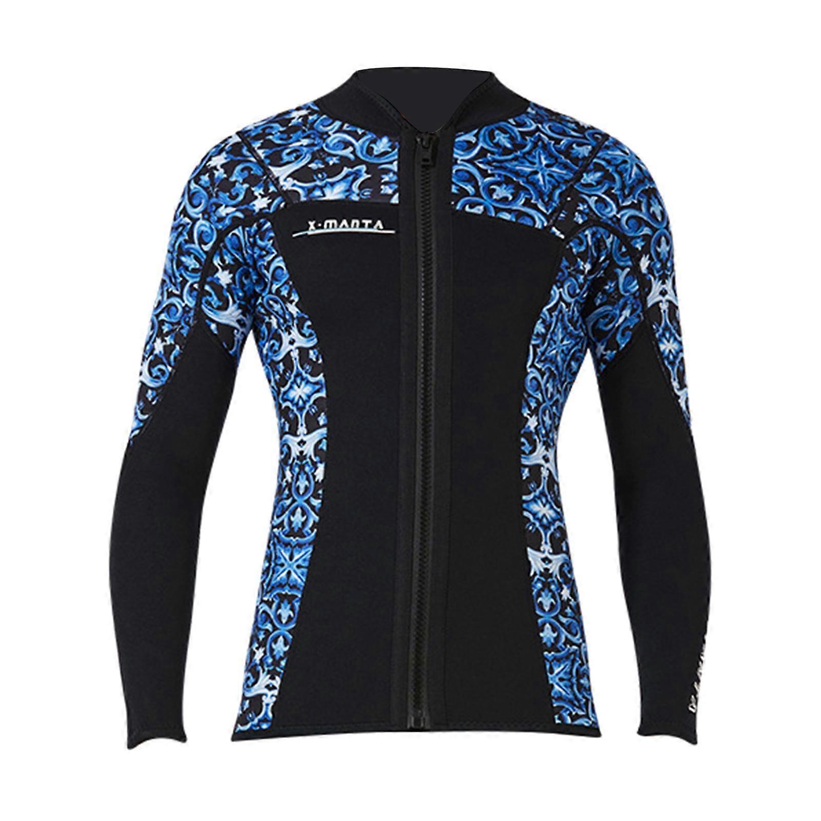 Wetsuit Jacket Premium Neoprene 3mm Long Sleeve Front Zip Wetsuit Top for Women