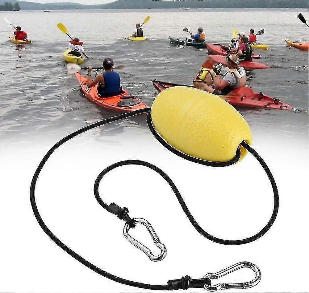 Kayak Drift,kayak Drift Anchor Tow Rope Nylon Tow Line Throw Rope With Eva Buoy Anchor Buoy Steel Clips Kayak Accessoryyellow1pcs)
