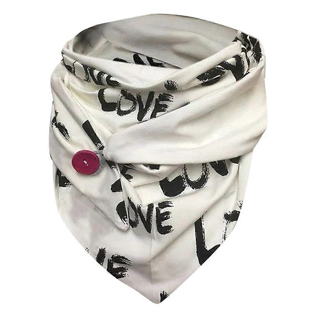 Unisex Winter Button for Triangle Scarf Contrast Color Dandelion Print Shawl Wrap Faux Fleece Lining Neck Warmer Blanket 5