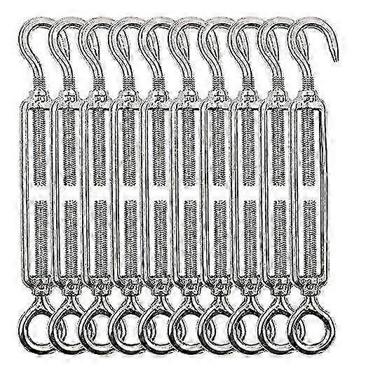 M5 gancho e tensor de cabo de olho, tensor de fio / 304 tensor de cabo de aço inoxidável para varal, cabo de aço, cabo de aço - 10pcs
