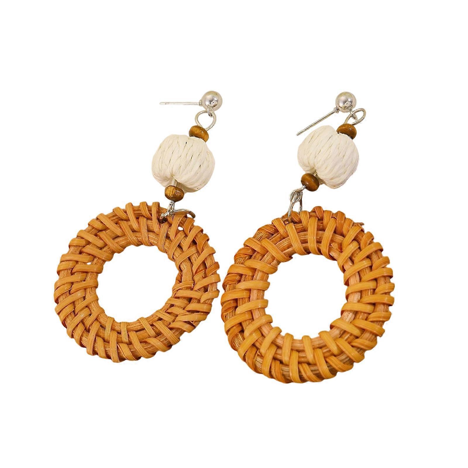 ボヘミアン幾何学的な花のイヤリングビーチヴィンテージスタイルトレンディな女性のためのダングルドロップイヤリング日常のジュエリーピース