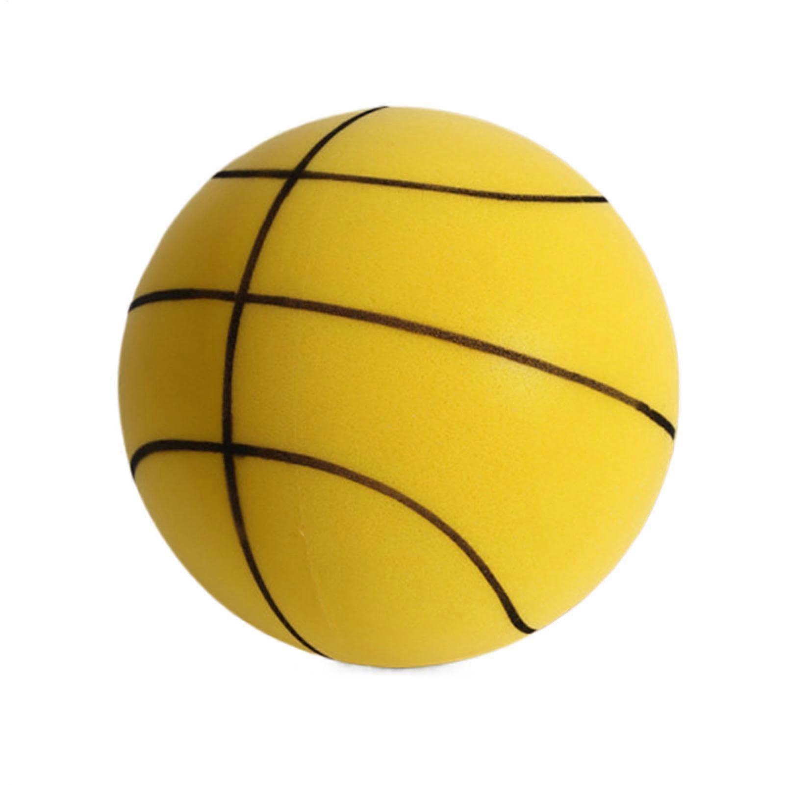 Silent Basketball, Highly Elastic, Foam Ball, Yellow 18 cm