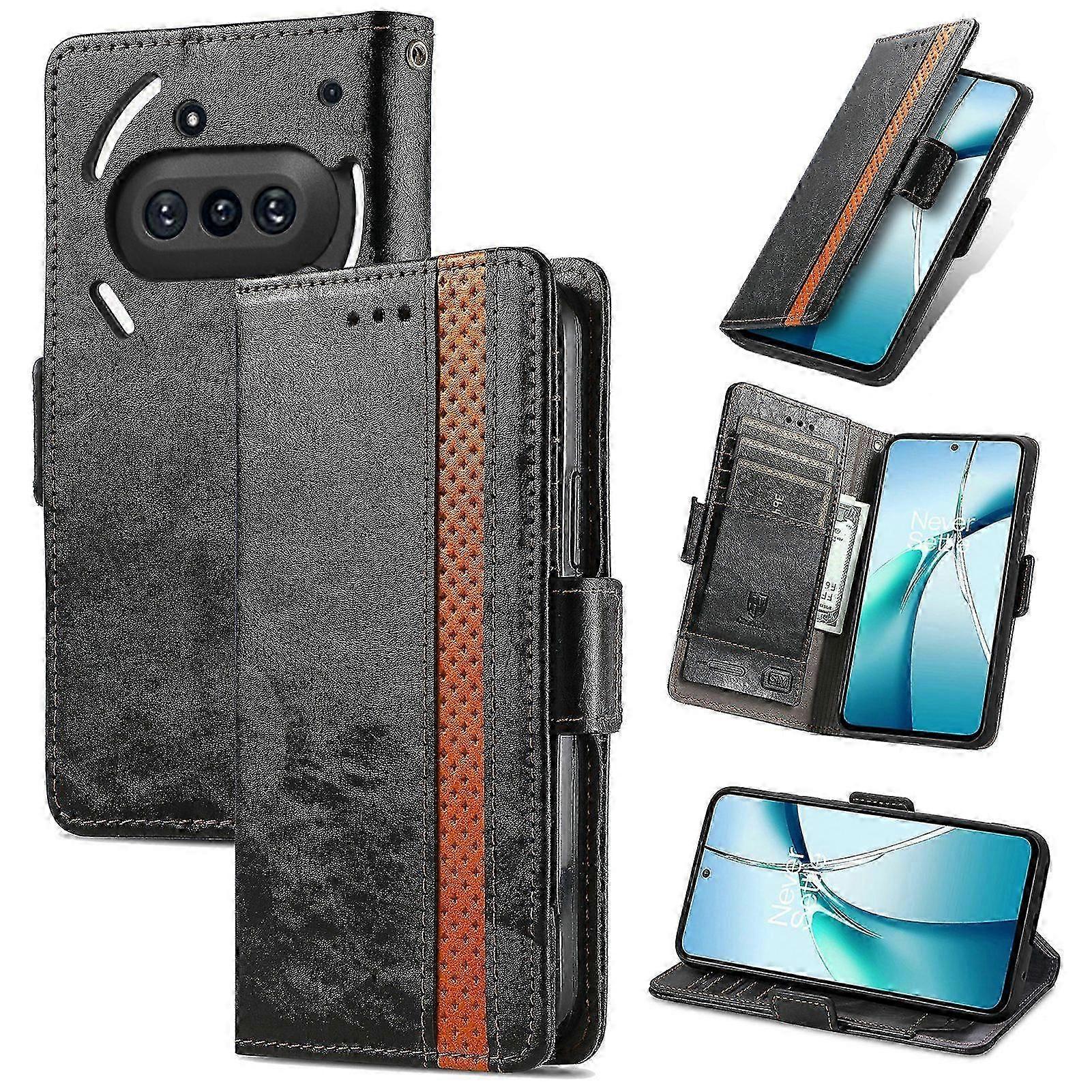 Compatible With Nothing Phone 3A Wallet Case, PU Leather Flip Case with Card Holders RFID Blocking Kickstand Phone Cover