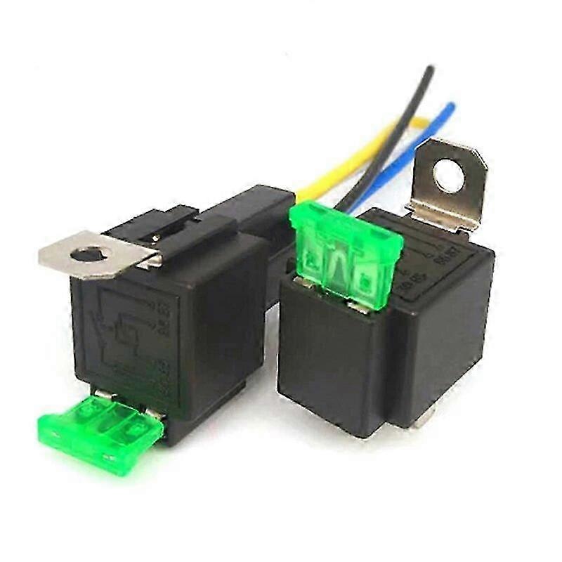 1Pc 4 Pin 5 Pin 30A Auto Relay with Fuse 12V/24V DC Vehicle Relay