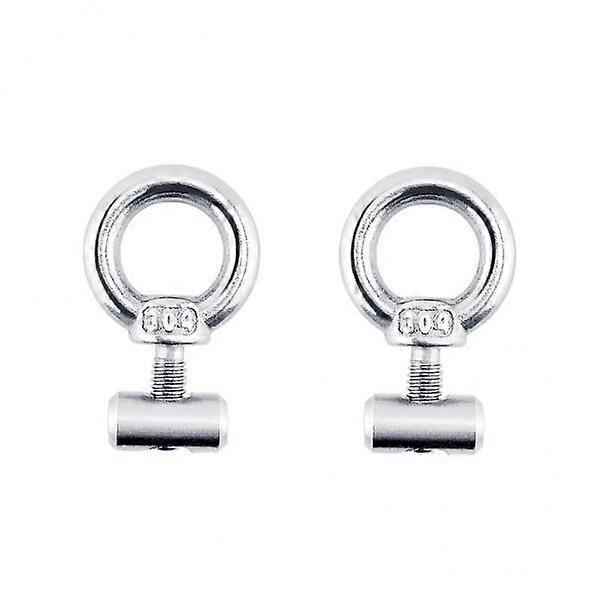 2x Lifting Eye Nut Shape Track Mount 304 Stainless Silver Threaded Nut 2 Set