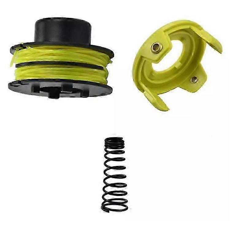 Compatible For Ryobi Rlt3025f / Rlt3025s / Rlt3525s Lawn Mower Rac119 Line Spool + Rac118 Spool Cap + Spring