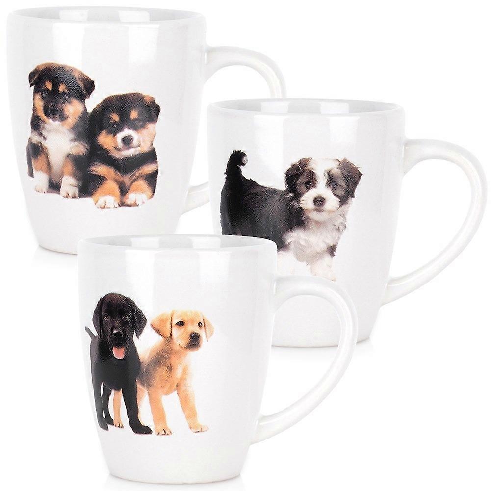 Ceramic mugs dogs 220 ml 3 pcs.