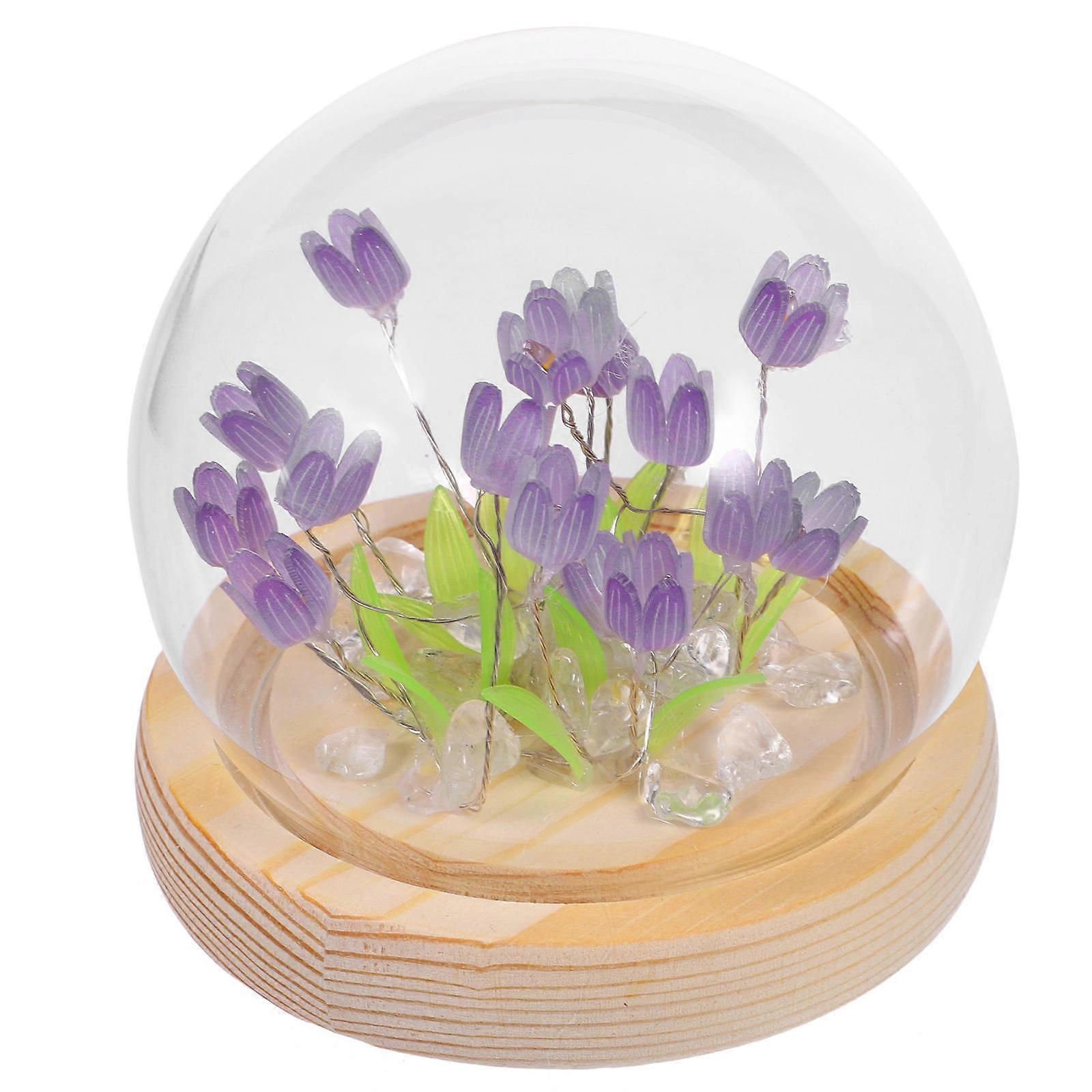 DIY Tulip Night Lamp Kit with Stones – Handmade Decorative Bedroom Lighting for Soft, Eye Friendly Atmosphere