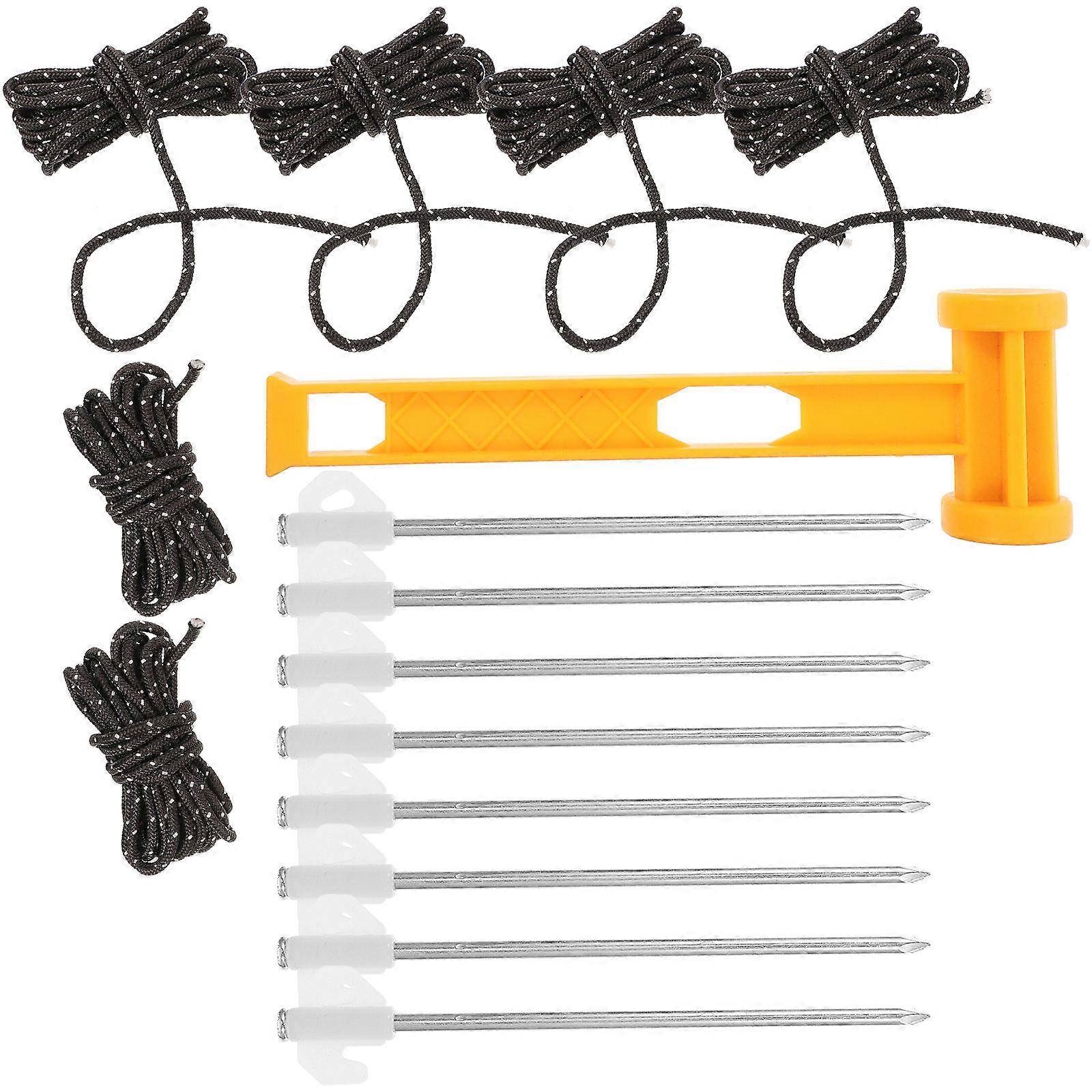 Outdoor Stakes Windproof Fix Tent Rope Tightly Traveling Simple Design 3.50X1.20X0.30cm 1 Set