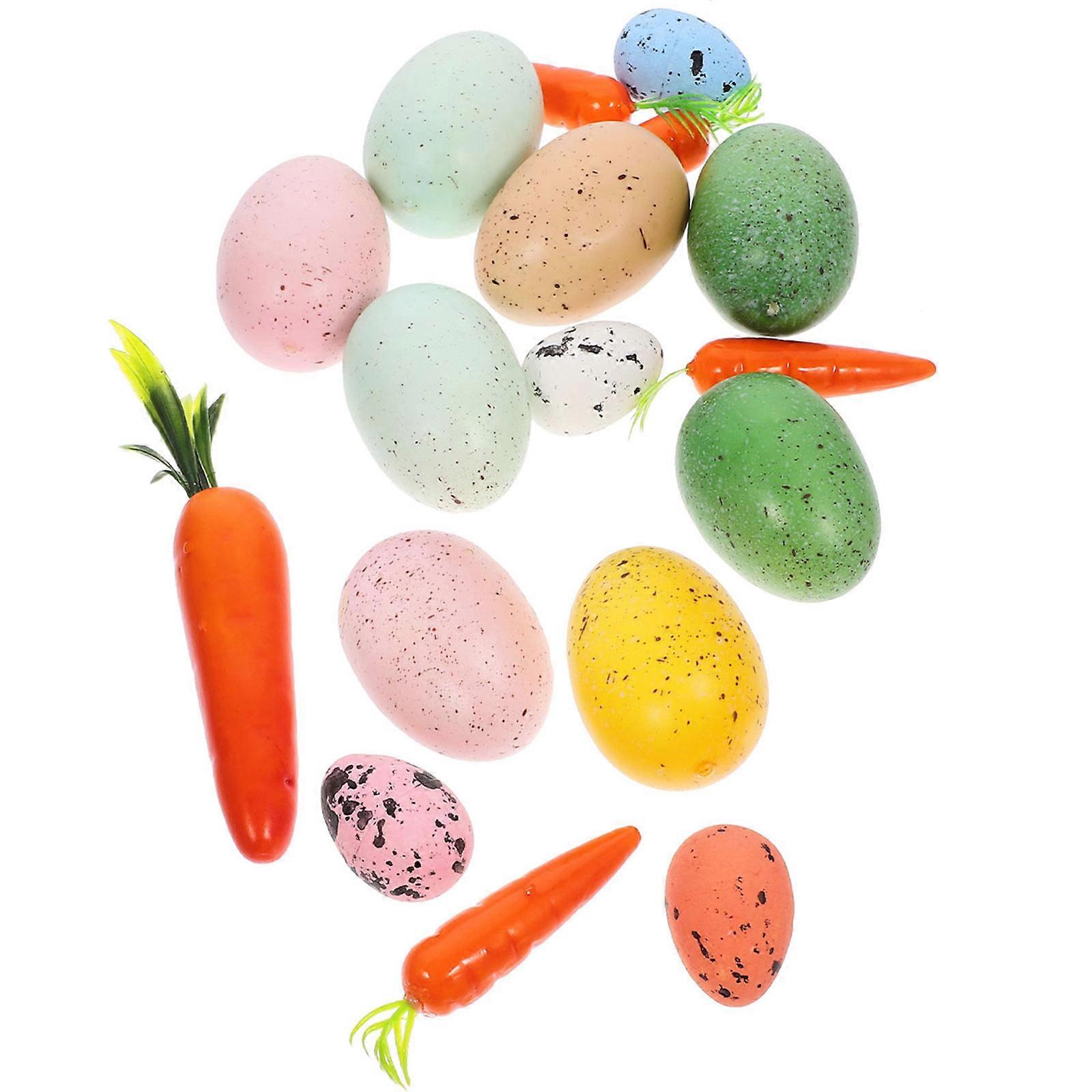 Decorative Eggs for Home Decor Easter Celebrations Foams Carrots 8.00X1.50X1.50cm 1 Set