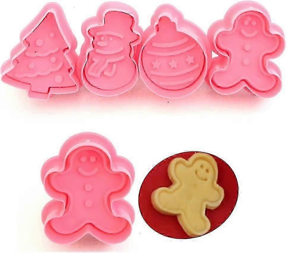 Cake Baking Tools Cookie Cutter PP Plastic Christmas Dimensional Cookie Cutter Set Baking Cookie Mould