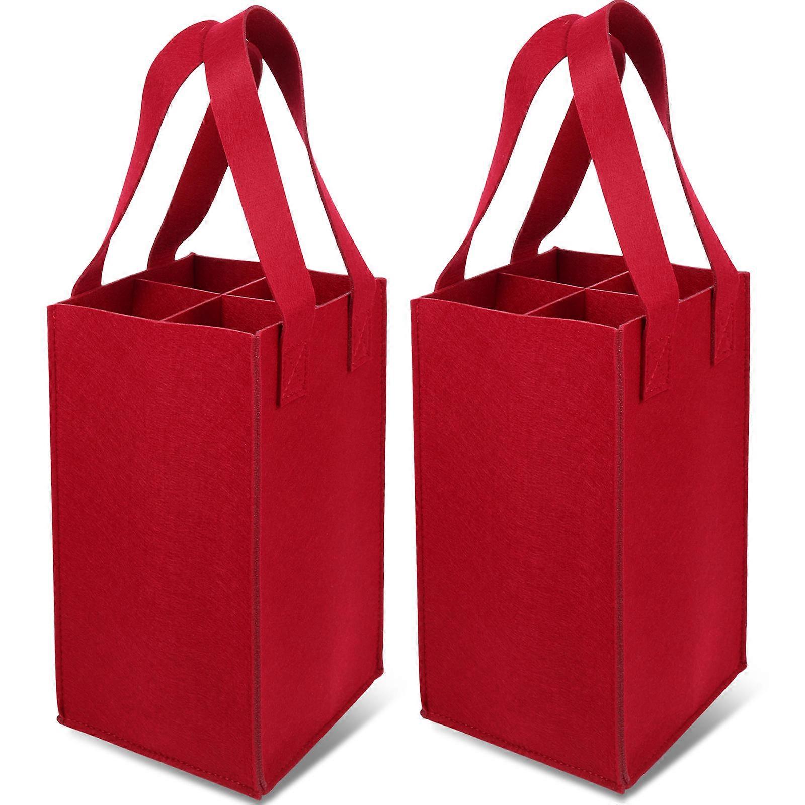 2pcs Portable Felt Bag for Storage – Practical Beer Tote for Home Organization & Gift Use