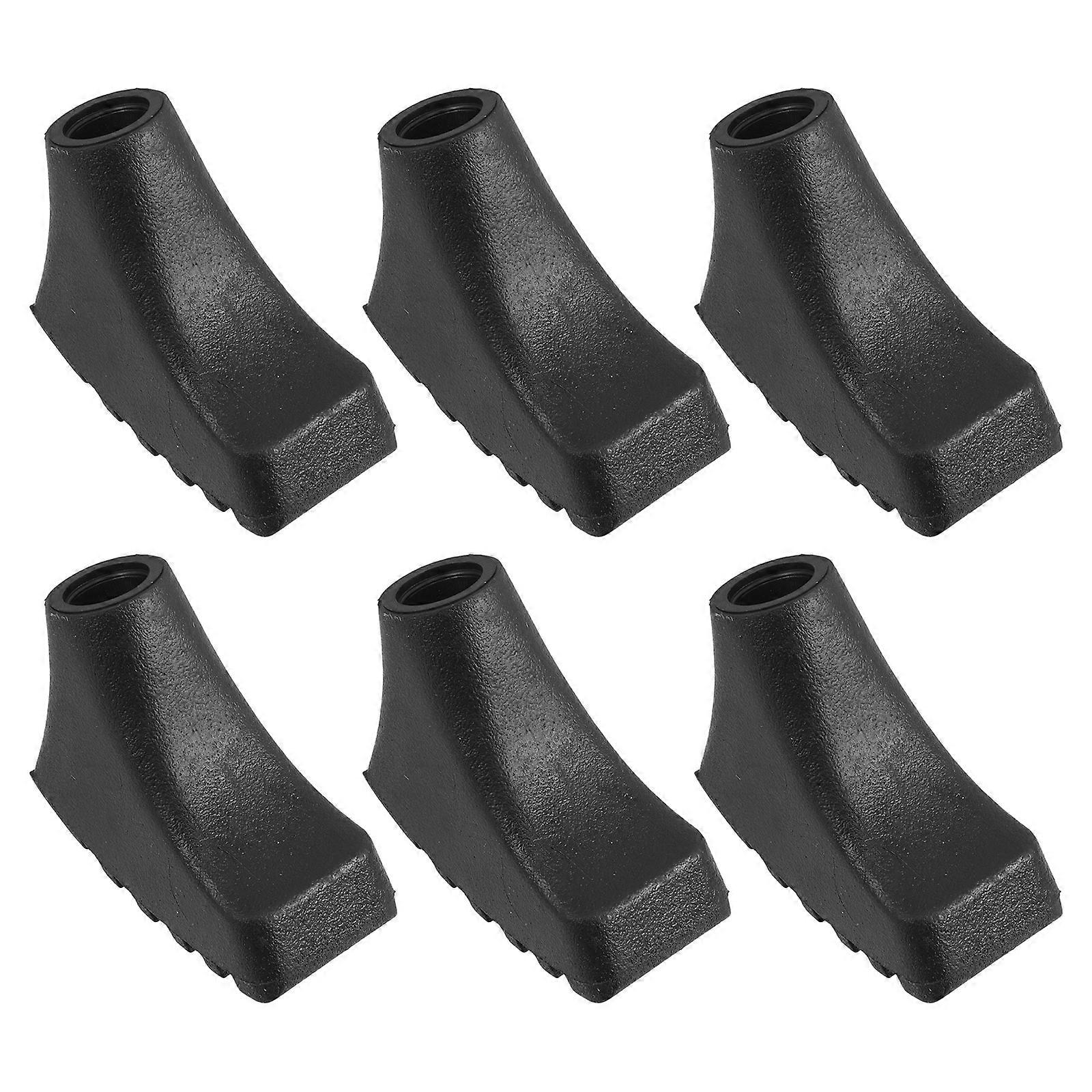 6pcs Replacement Trekking Pole Tips, Durable Slip End Protectors for Hiking Sticks, Universal Fit for Standard Walking Poles, Weather Resistant Design