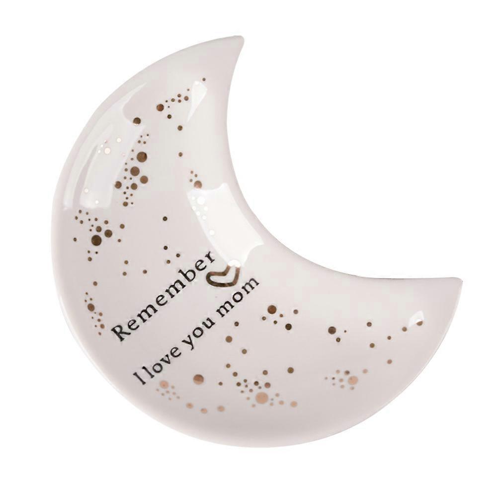 Ceramic Jewelry Plate for Organizing and Displaying Rings Bracelets Small Objects White 1PC