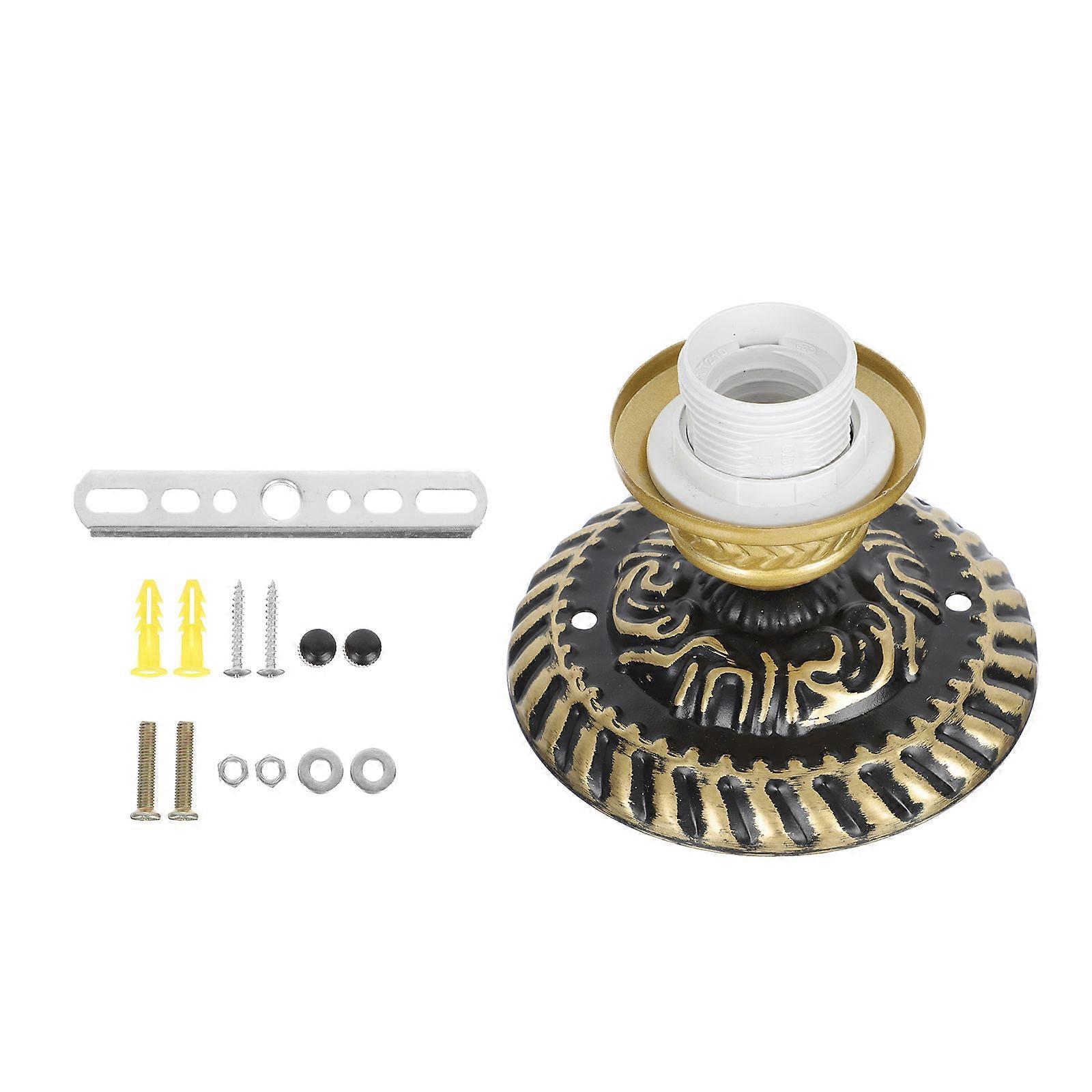 Practical Lamp Holder Golden Iron Material E27 Compatibility for Corridor 1Set