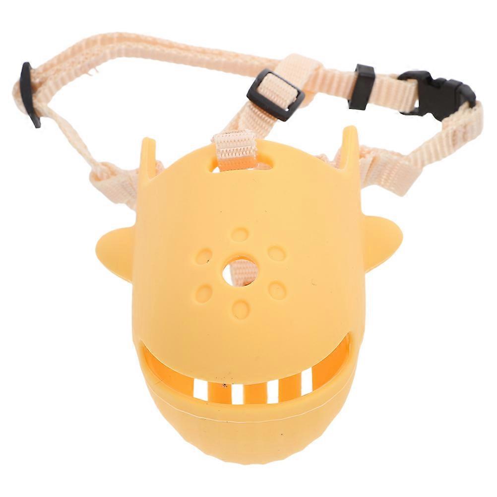 Anti Lick Muzzle Dog Muzzle Prevents Barking Breathable Pet Muzzle Cover Orange 4.72X4.72X3.34in Adjustable Design 1Set