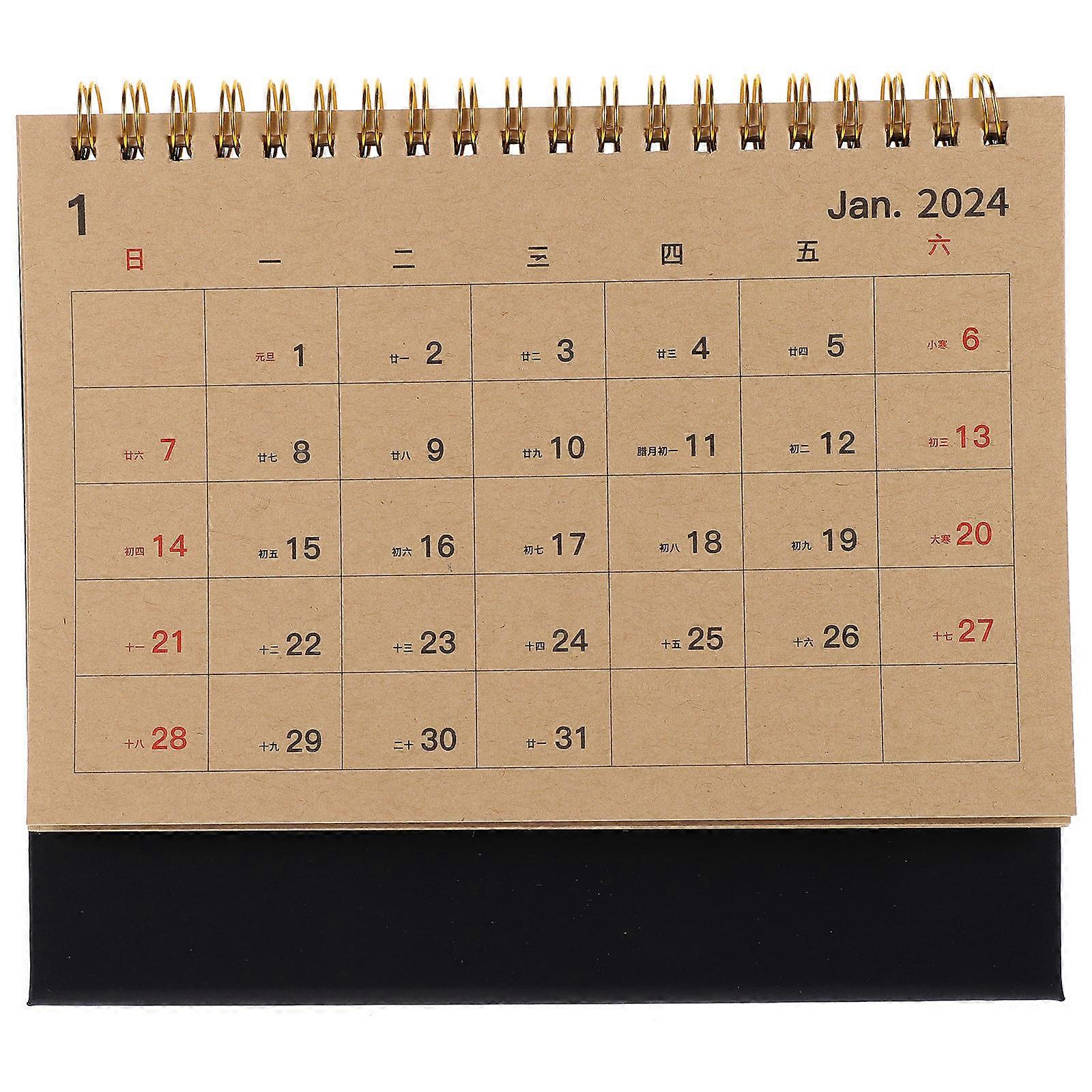 Desk Standing Calendar Decoration - 18.5X12.5CM Rectangular 1Set Mark Important Dates
