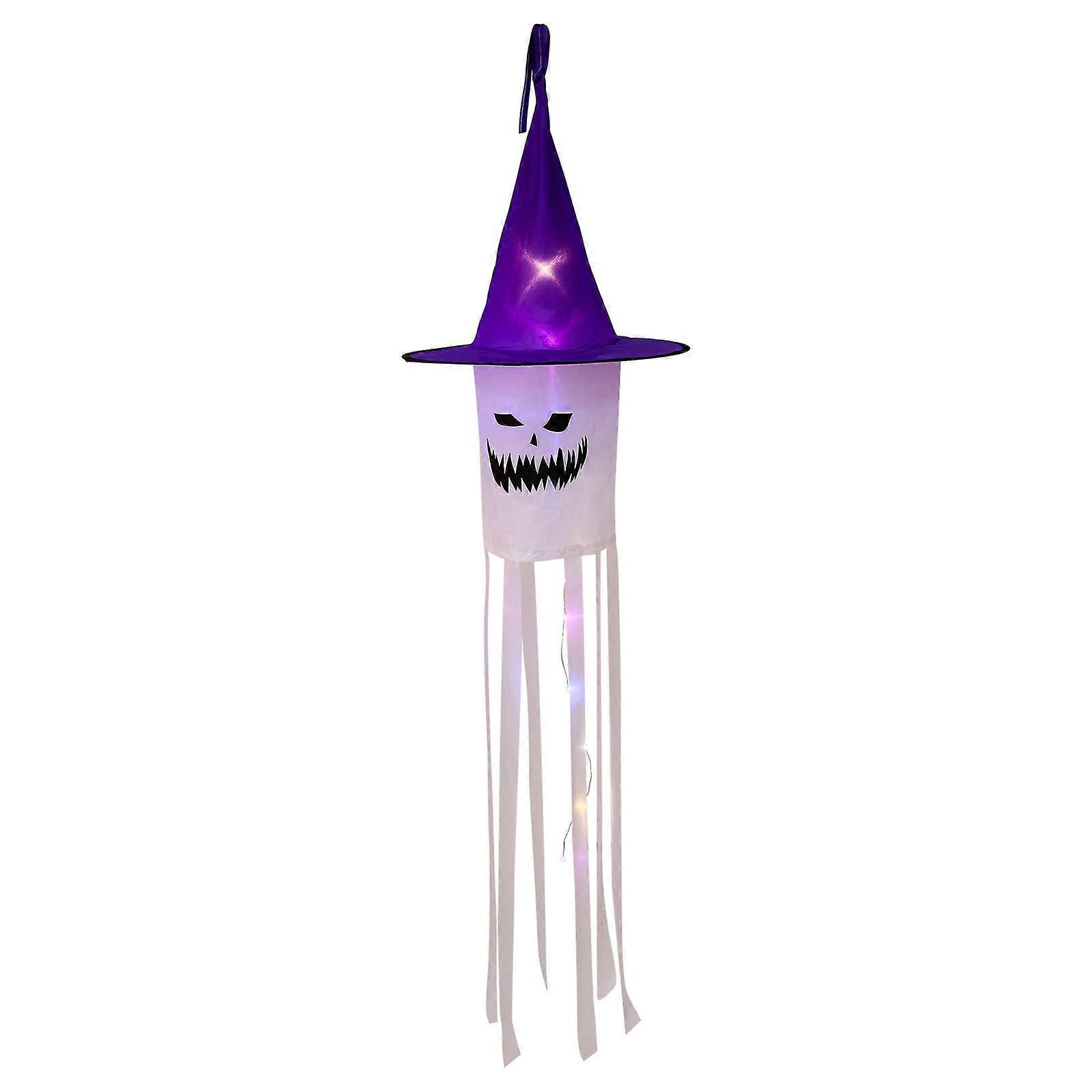Here's a polished and professional product description based on your input:

 

**1pc Luminous Halloween Windsock Pendant – Durable Cloth Decor for