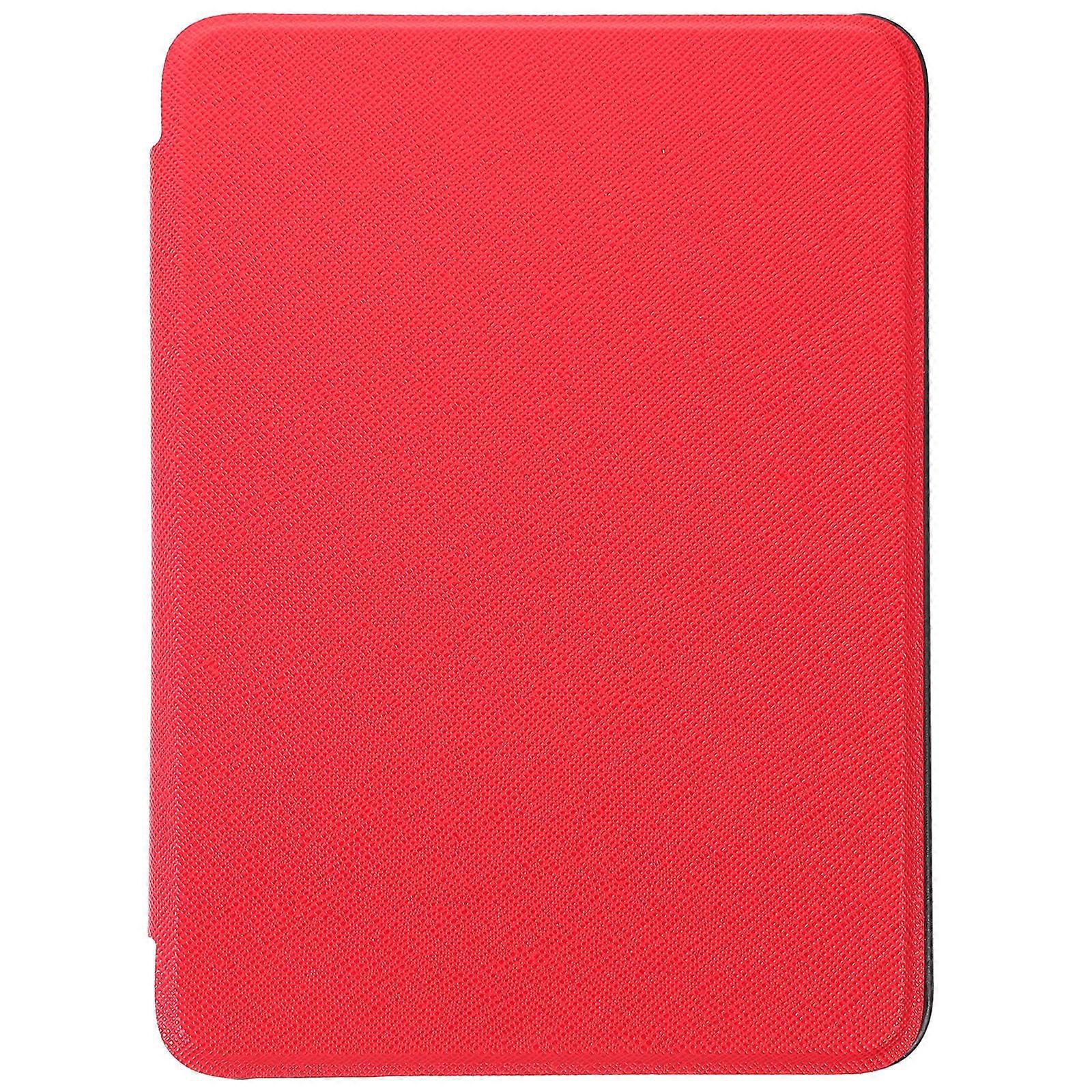 E-Reader Protection Cover E-Reader Protective Case Daily Use Red Microfiber Leather Scratch-Resistant 1Set