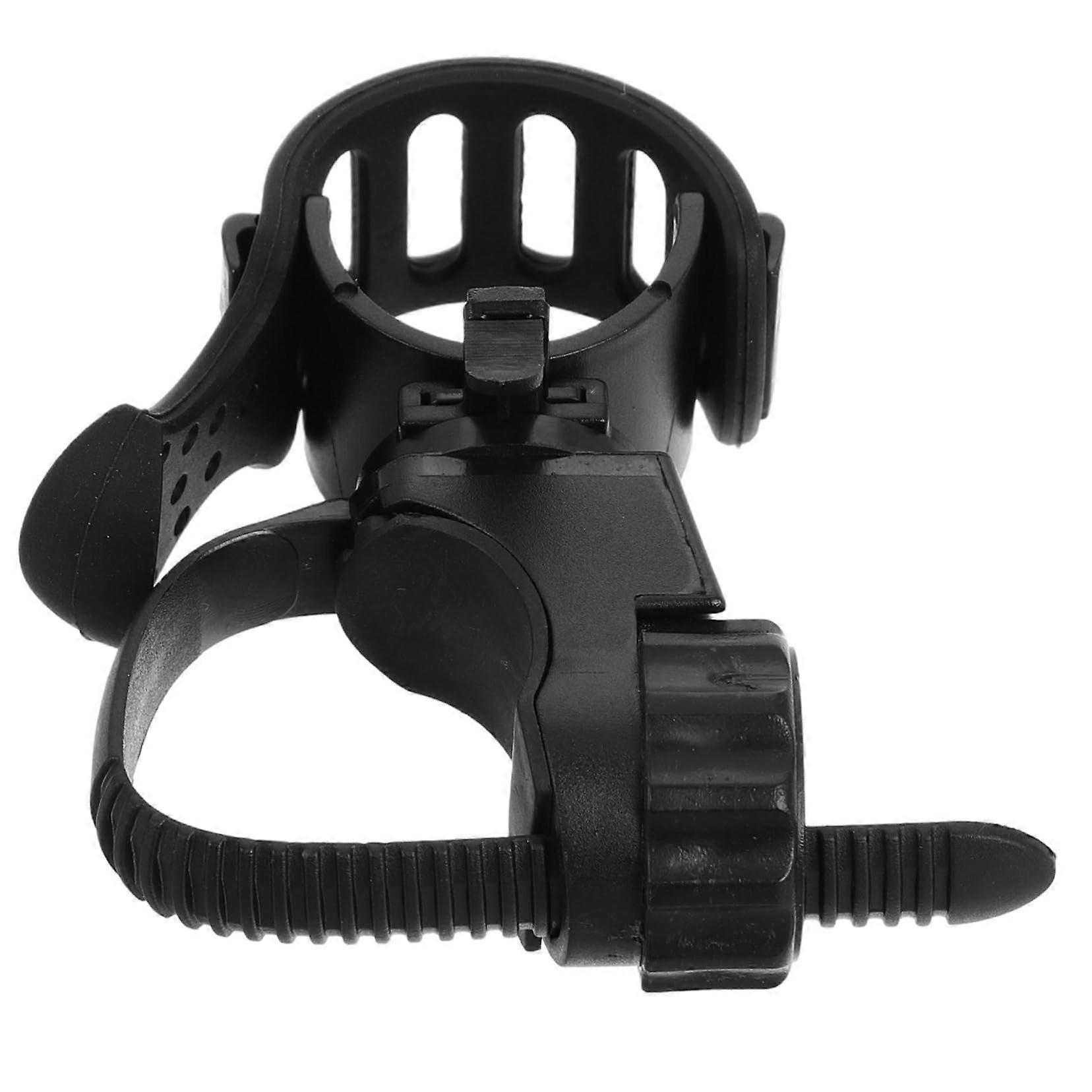 Bicycle Torch Holder Rotating Clip for Handlebar - Universal Light & Camera Mount for Mountain Bike, Durable & Compact Design