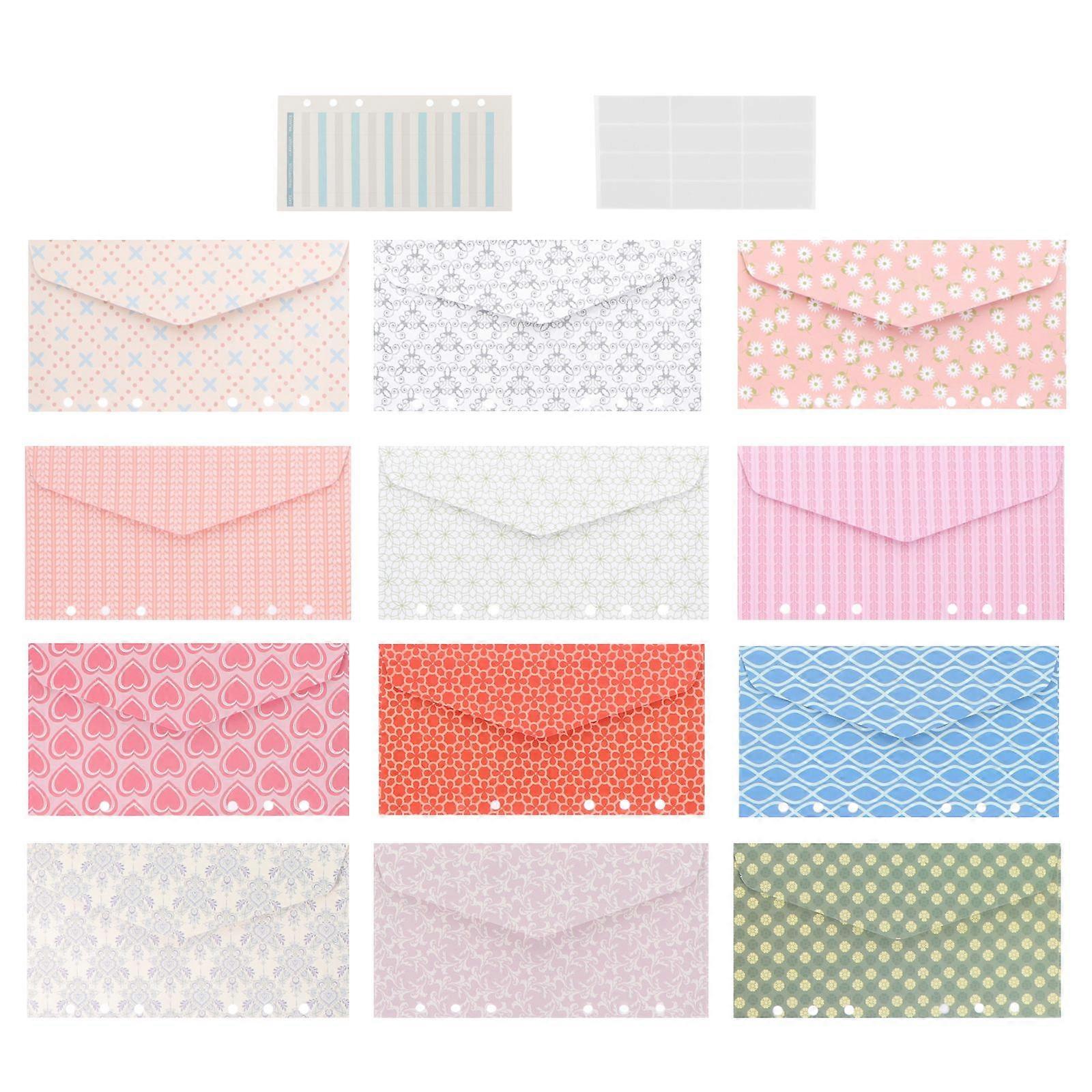 1 Set Loose-leaf Budget Envelopes Account Book Replacement Sheets Cash Record Cards Envelopes