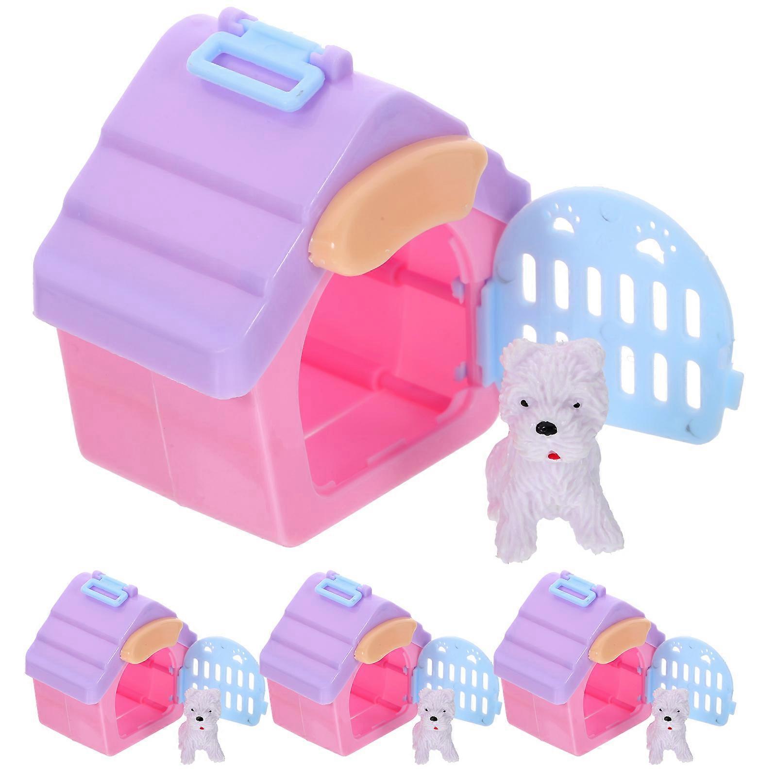 家庭宠物玩具迷你宠物屋装饰家居装饰 4 套
