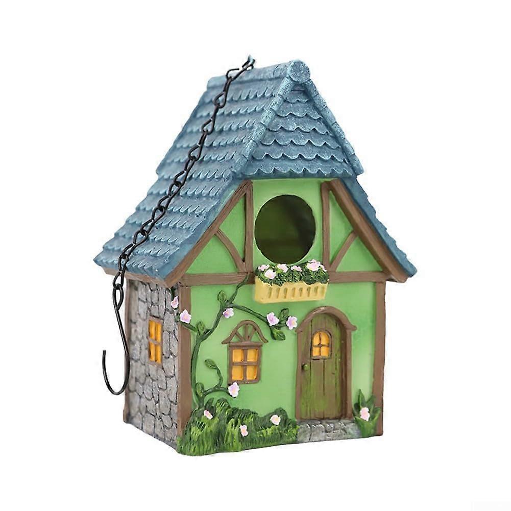 Resin Birdhouse for Garden Outdoor Use, Decorative and Functional Nesting Solution, Weather-Resistant, Artistic Design