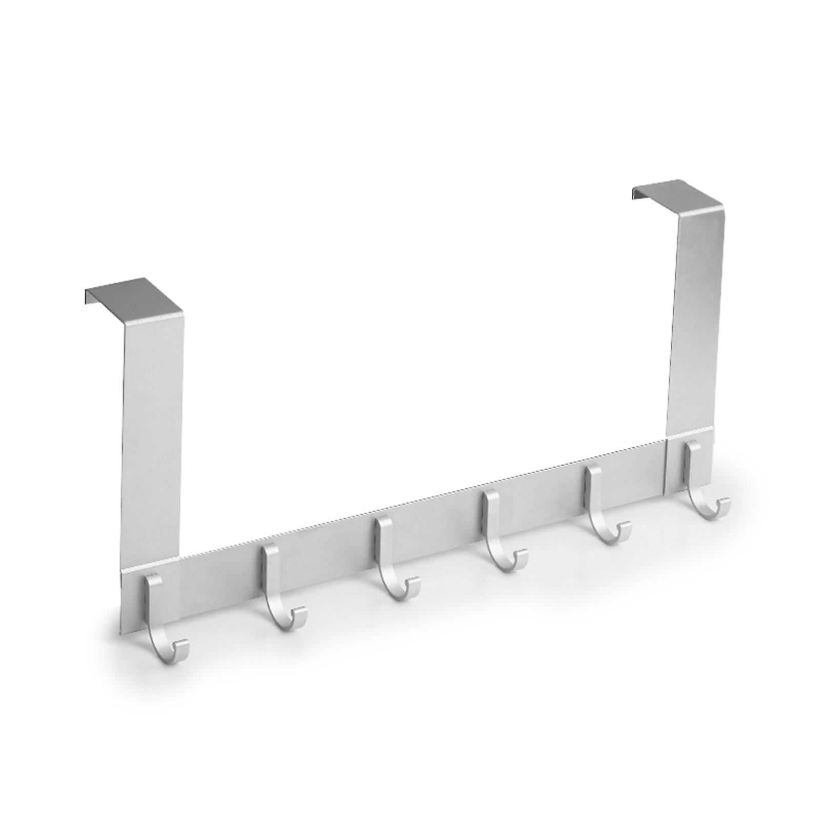 Door Coat Hook With 6 Aluminium Clothes Hooks