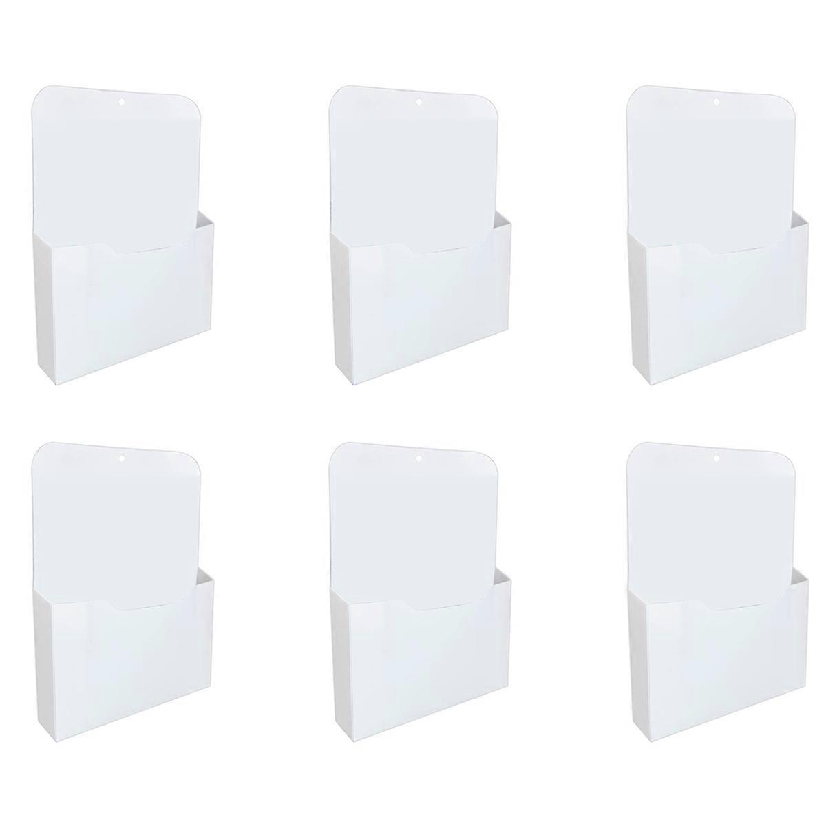 6X Magnetic File Holder - Magnetic Paper Holder, Pocket Organizer Office Supplies Storage Mail Organ