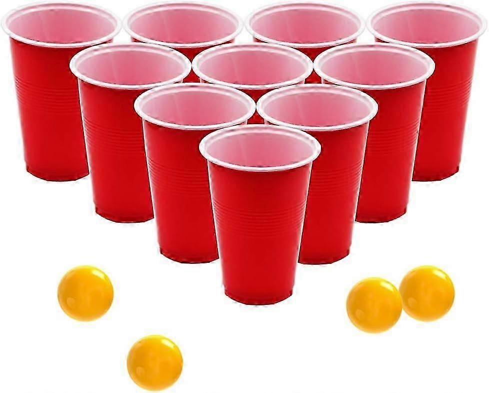 Conjunto de Copos e Bolas Pong - Conjunto de Jogo Pong Gigante -24 Copos 24 Bolas 16oz