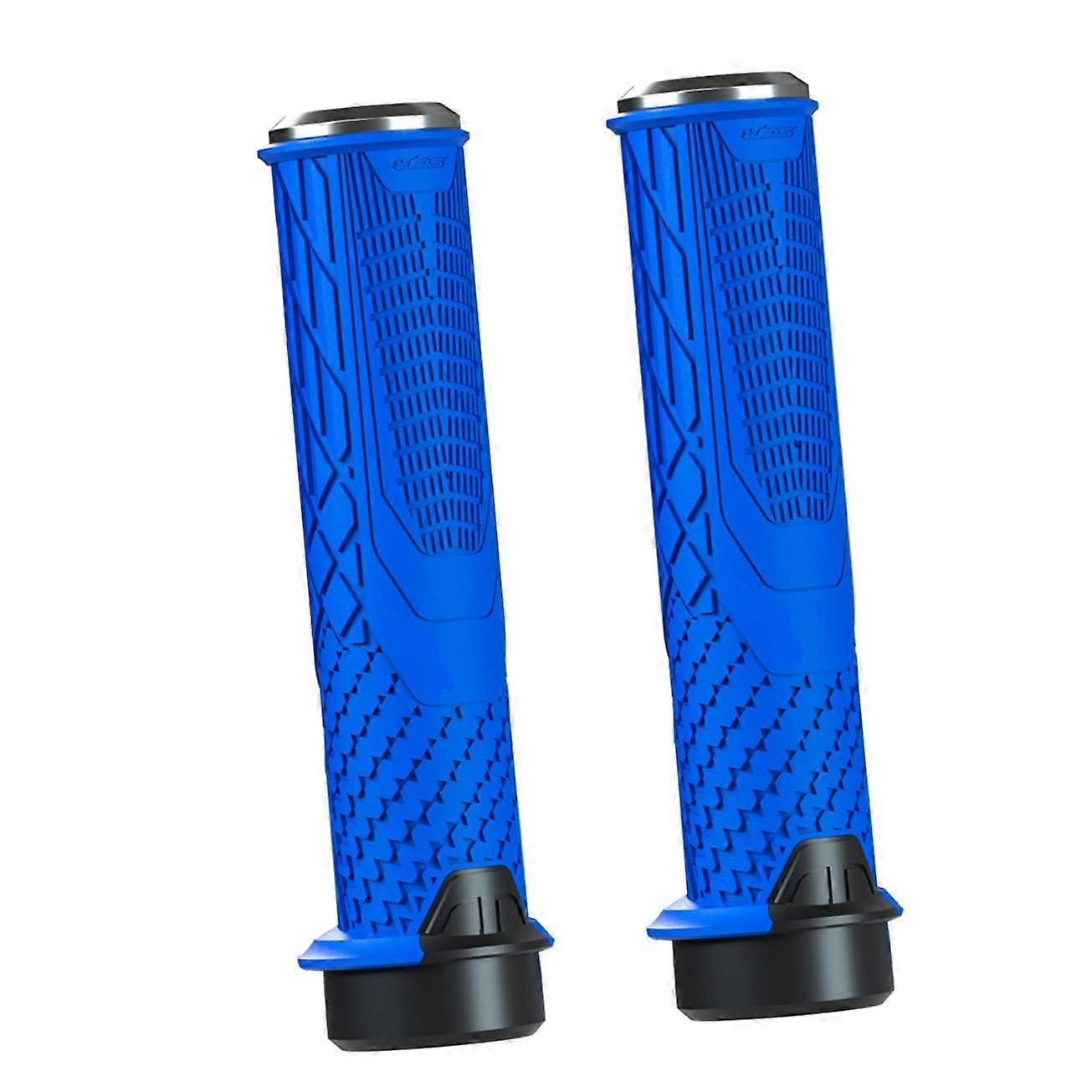 Bike Handlebar Grips For Road And Mountain Bikes, Non Slip Comfortable Rubber Grip Covers, 1 Pair, Universal Fit