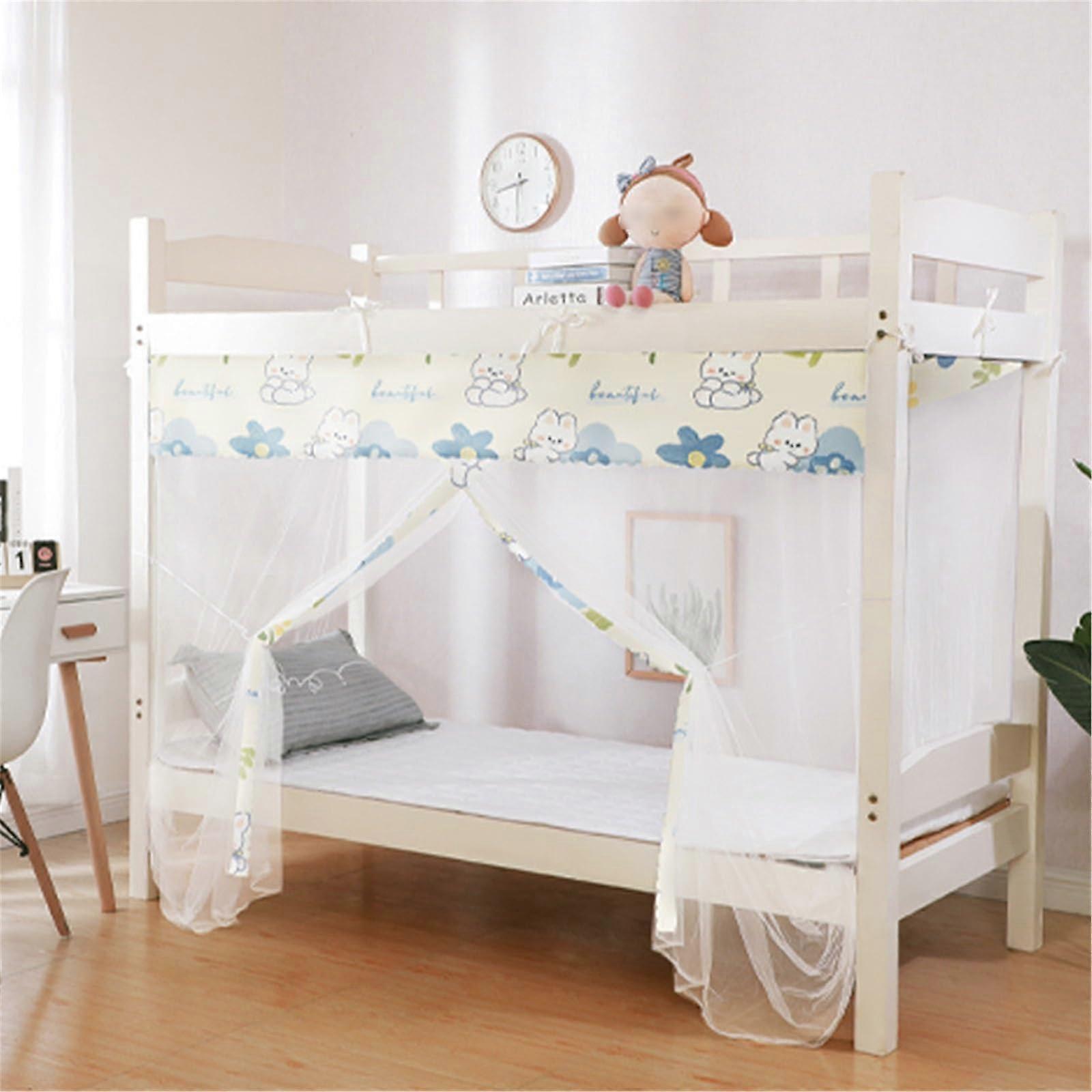 Mosquito Nets Bed Curtain Student Dorm Bunk Bed 1.2 x 1.95 m Rabbit
