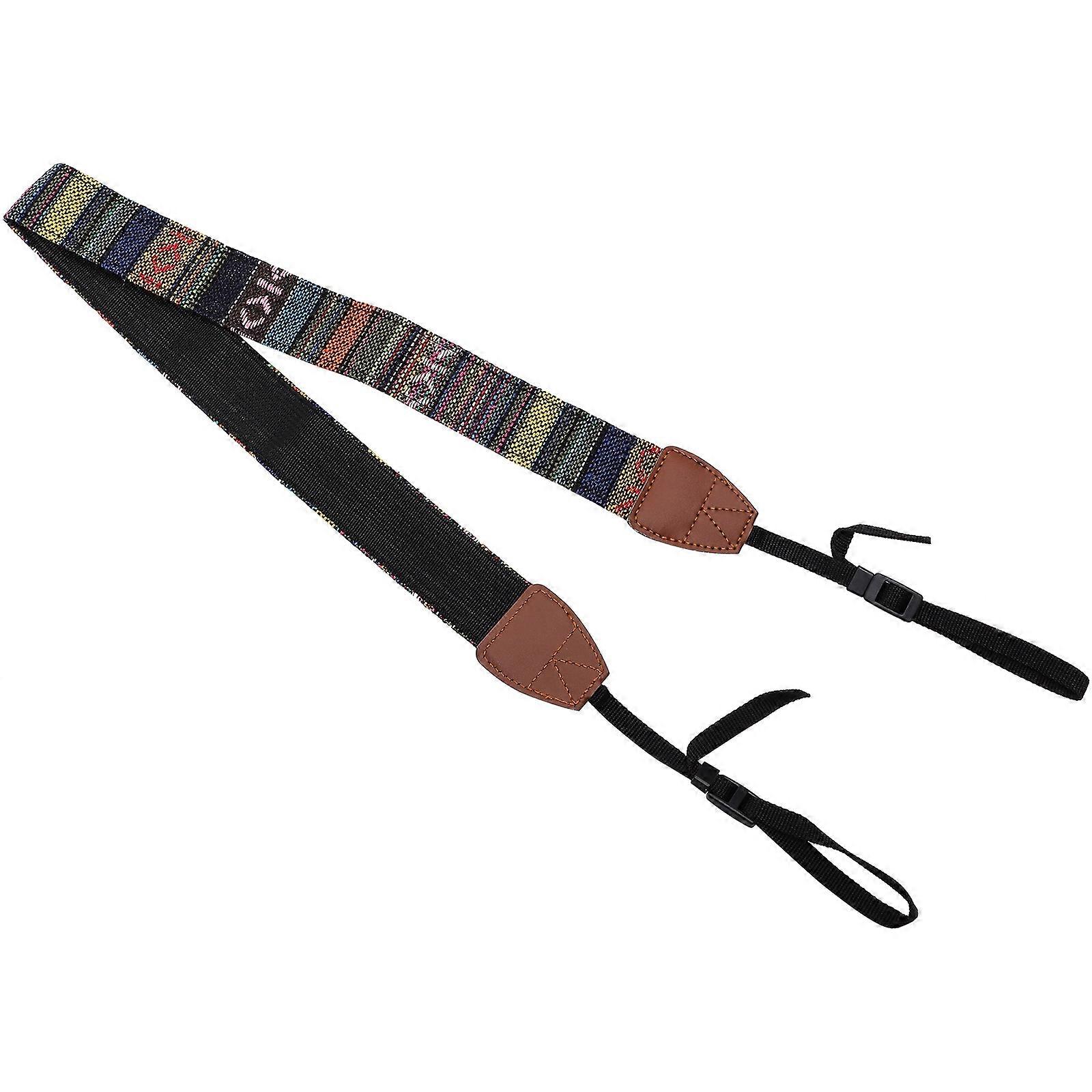 Adjustable Neck Strap Canvas for Travel Camera Brown 1Set