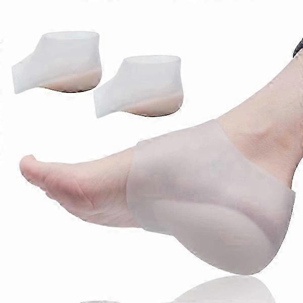 Get Longer Socks Gel Heel Inserts 2cm Increased Length Shoe Inserts White