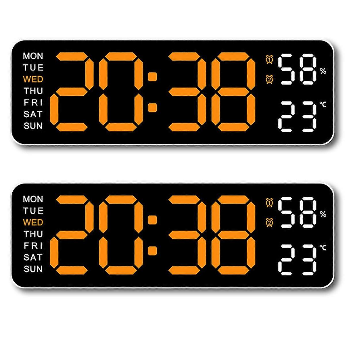 Electronic Clock Simple Multifunctional Clock Rectangular Large Font Alarm Clock Can Be Hung or Stood Clock A