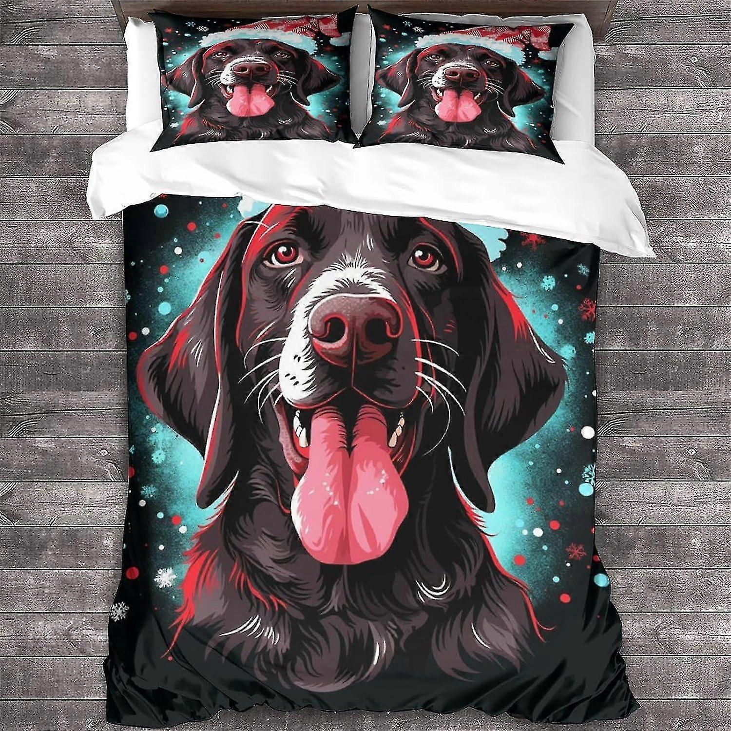 3D Animal Print Sängkläder, Mjuk Microfiber Jul Påslakan Set för tonåringar, 3 stycken för heminredning