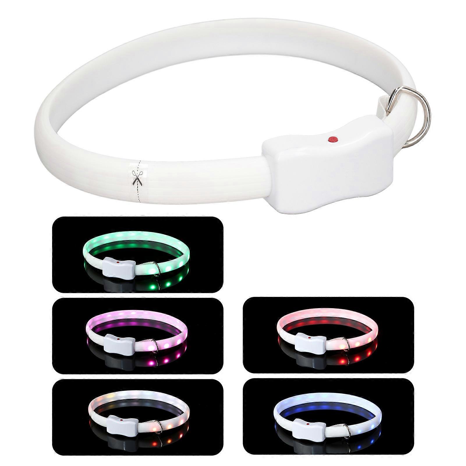 Light Up Dog Collar Multi Lighting Modes Cuttable USB Rechargeable Reusable LED Dog Collar
