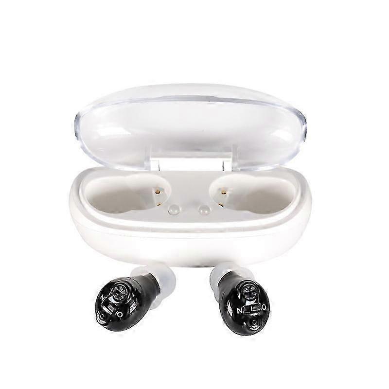 Rechargeable Mini Hearing Aid with Smart Noise Reduction - Includes Charging Case