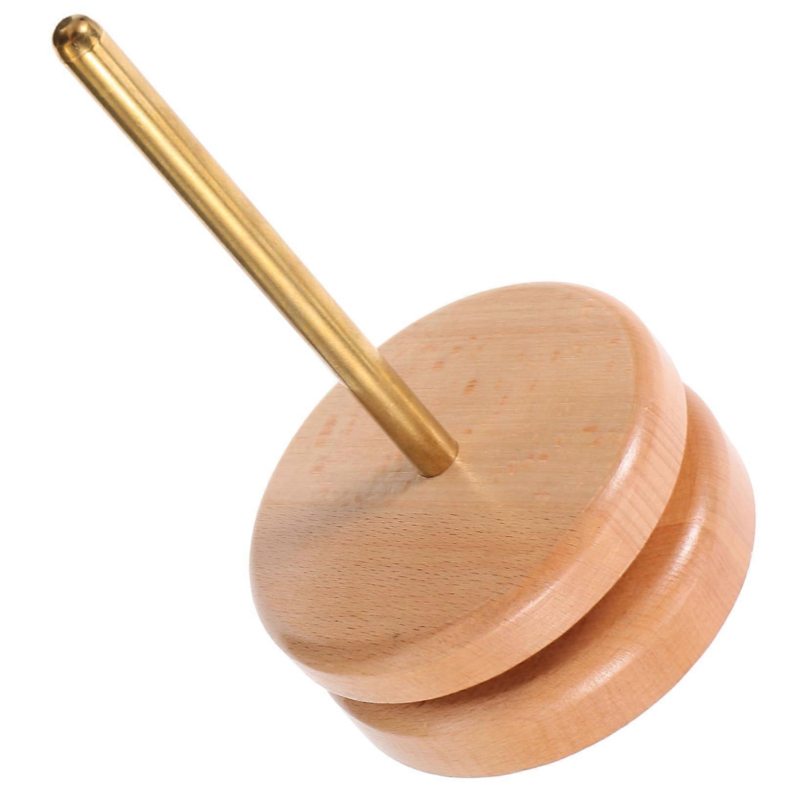 Household yarn holder made of beechwood, rotatable thread stand for comfortable knitting and DIY projects, abrasion and corrosion resistant.