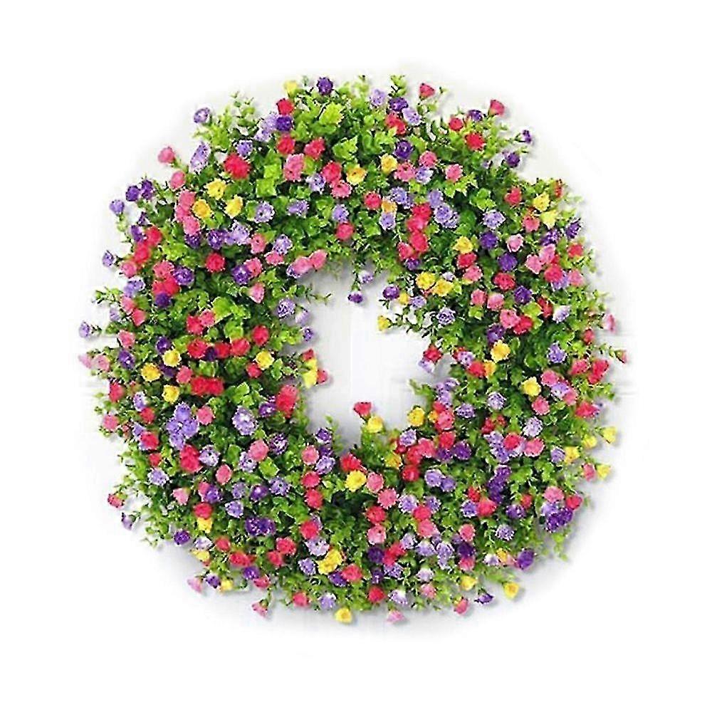 Spring Summer Wreath, Durable and Stable Beautiful Artificial Wreath for Home Decoration