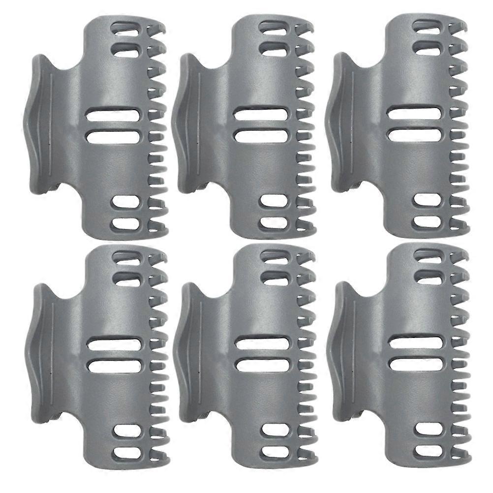 Hair Perm Insulation Clip Set Heat Resisting Styling Accessory for Salon Use 6Pcs Grey Claw Shape
