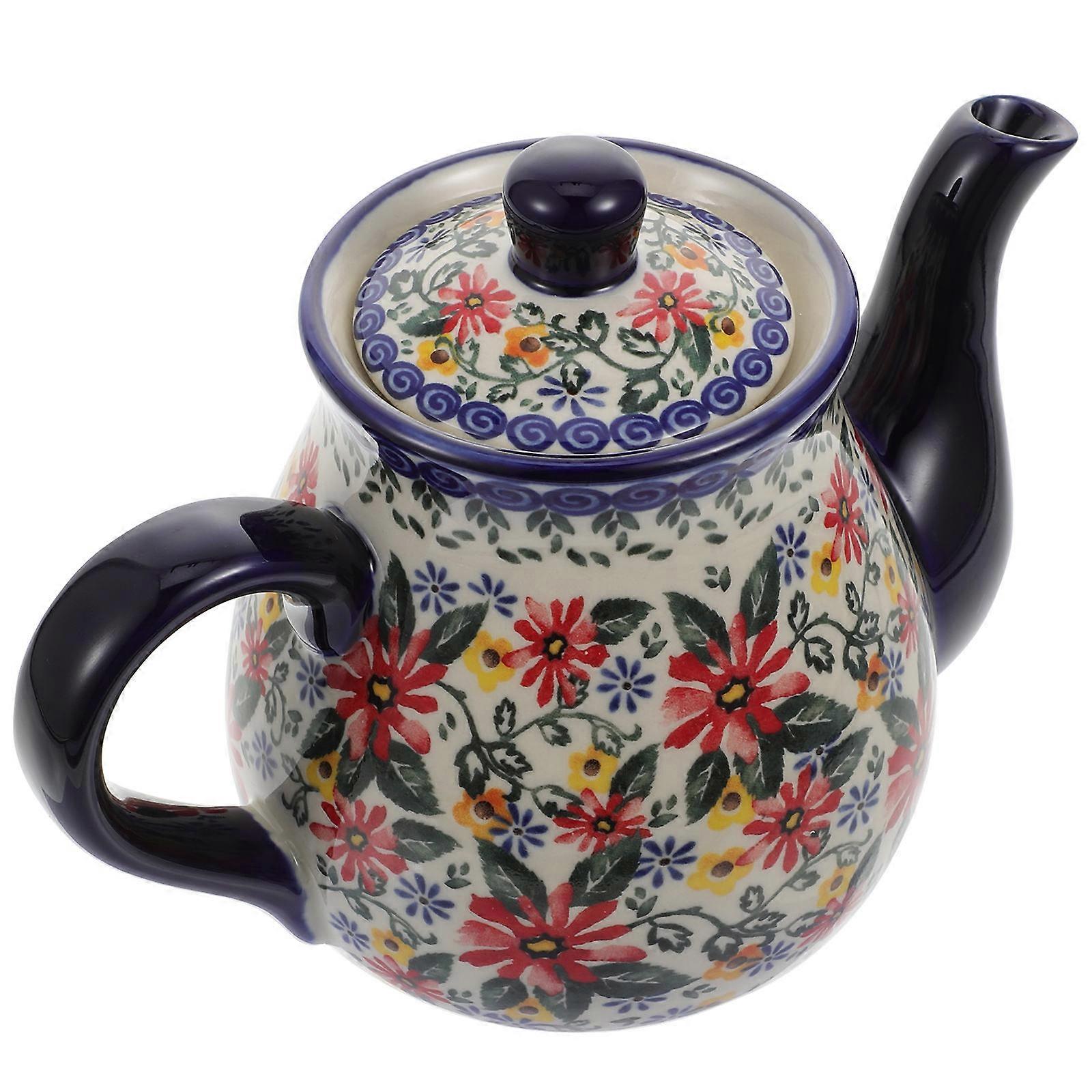 Creative Ceramic Teapot for Home Unique Milk Pot with Ergonomic Handle, Artistic Design for Afternoon Tea, Practical & Decorative Kettle for Tea
