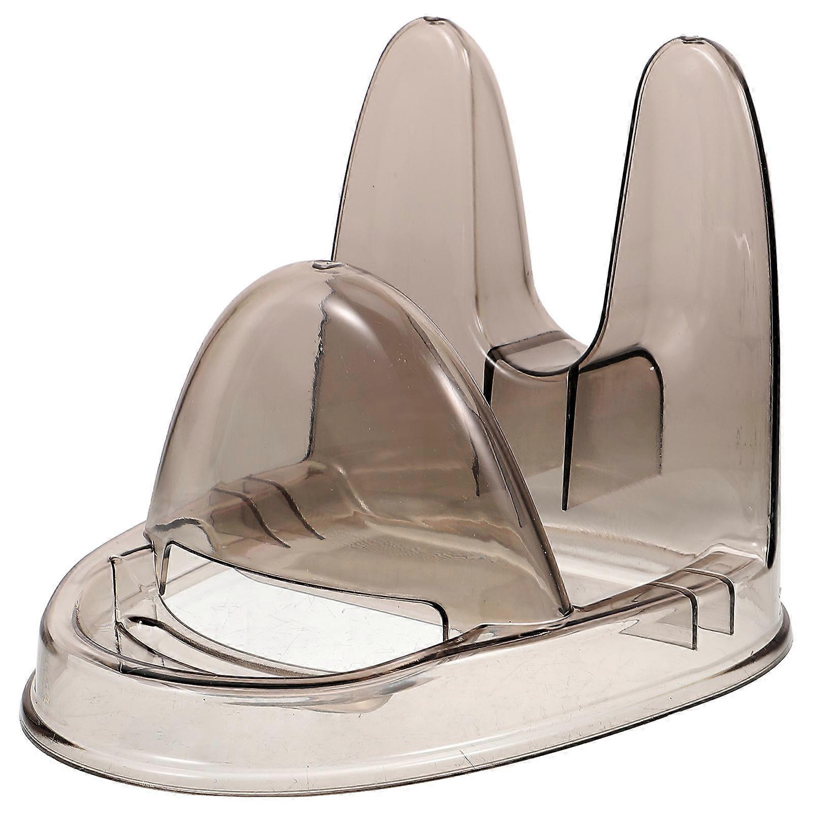 Ladle Holder For Countertop Kitchen Spoon Rest 18x13cm Light Grey Rectangular Style 1Set