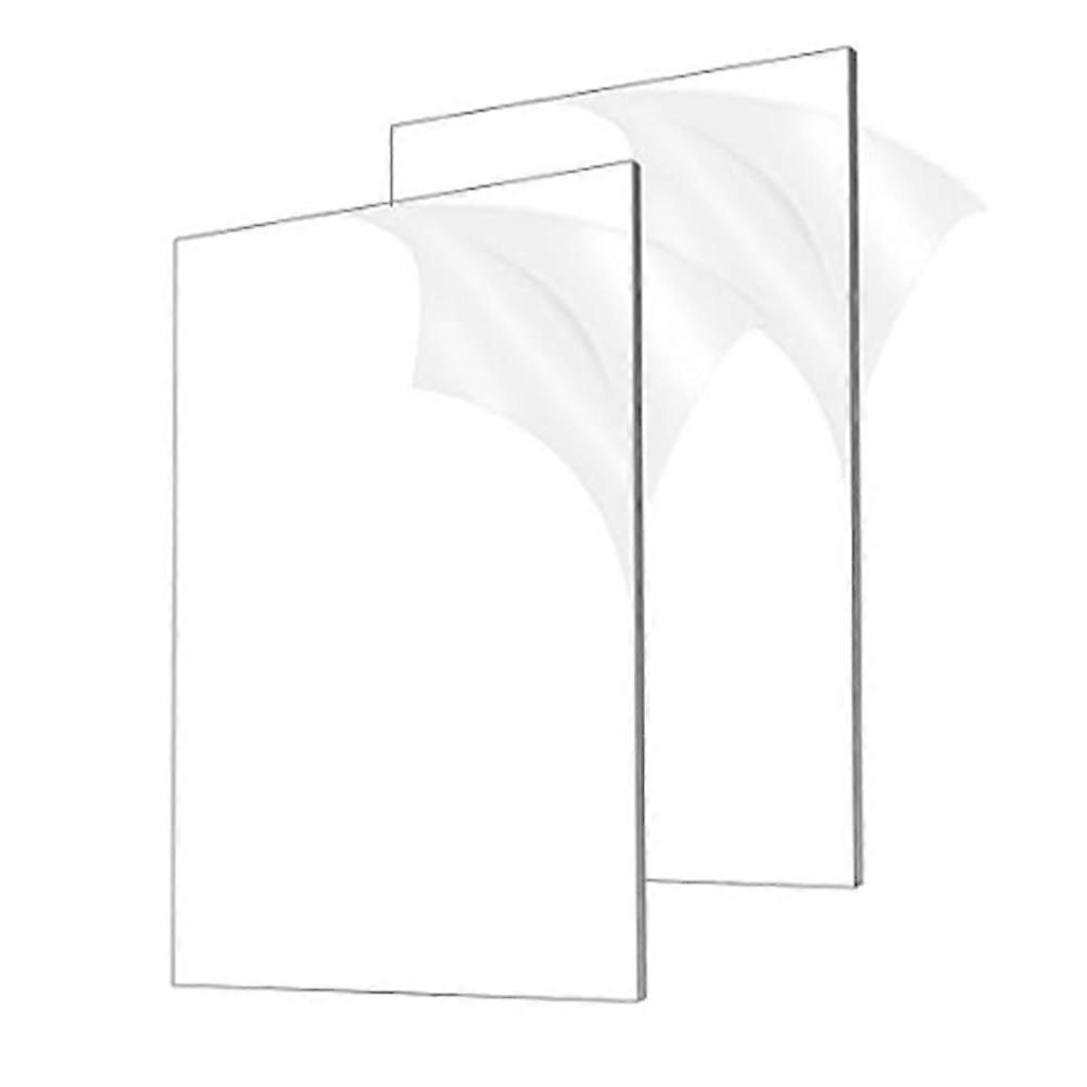 2Pcs 1/8In Thick (3mm) Acrylic Sheets, Clear Cast Acrylic Glass 8x12In for Signs DIY Display Projects, Craft, Photo Frames